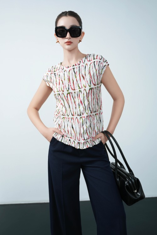 Sixdo White Woven Blouse